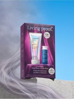Living Proof Deep Clean + High Shine Perfect hair Day Detox Set NWT